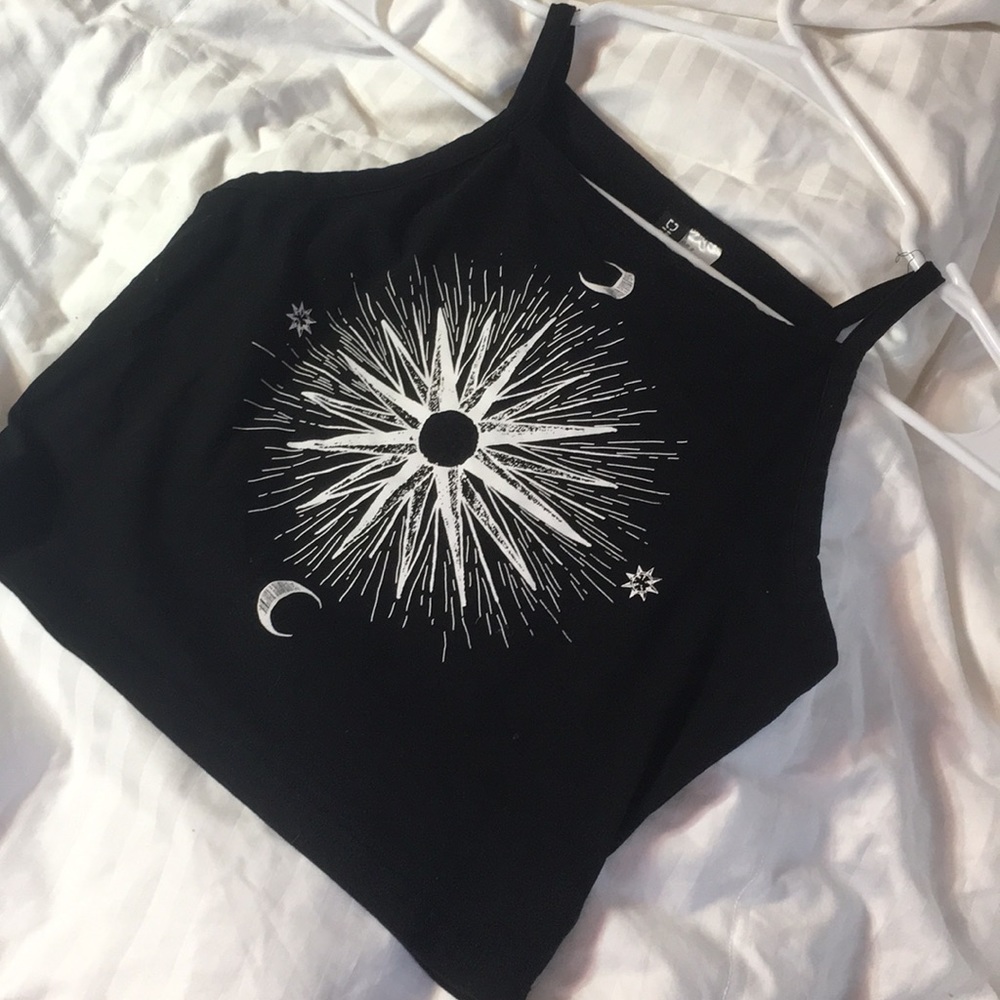 Black and white crop top